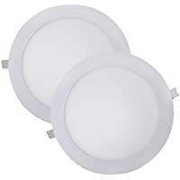 Los mejores  - Wonderlamp W-E000045 - Juego 2 Downlight LED Extraplano Redondo- Iluminacion 18W (1480 lm)- 6000K (Luz Fr?a)- Blanco…